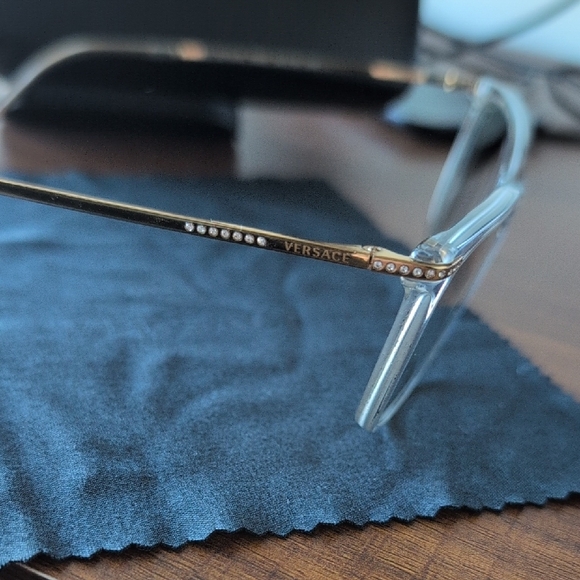 Versace Transparent Eyewear with Gold Details - Picture 2 of 10